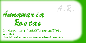 annamaria rostas business card